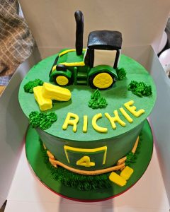 tractor birthday cake